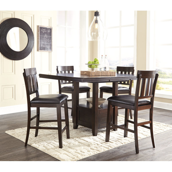 Signature Design by Ashley Haddigan Counter Height Dining Table And 4